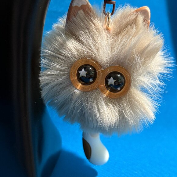 Cute Pom Pom Cat Phone Car Pendant Girl Key Chain Handbag Chain New - Picture 1 of 2